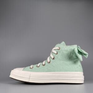 Converse Chuck 70 Women's 6 Aloe Green Bow High Top Sneakers Athletic Shoes EUC